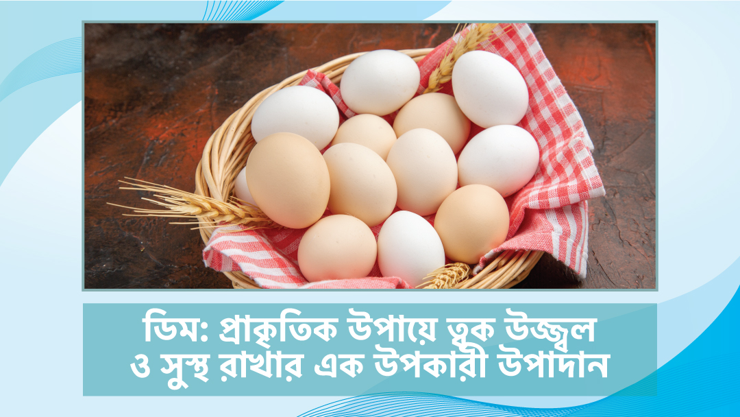 ডিম: প্রাকৃতিক উপায়ে ত্বক উজ্জ্বল ও সুস্থ রাখার এক উপকারী উপাদান